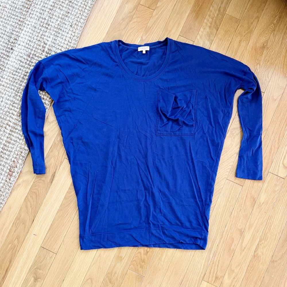 Demylee Blue 3/4 Sleeve tee Sz S